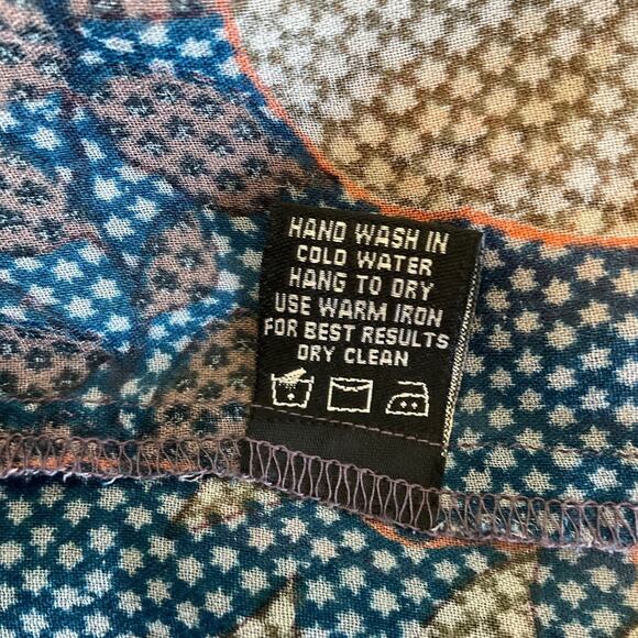 Floral silky Blouse kimono jacket pleat open front button vneck pink blue cardi - Picture 4 of 14